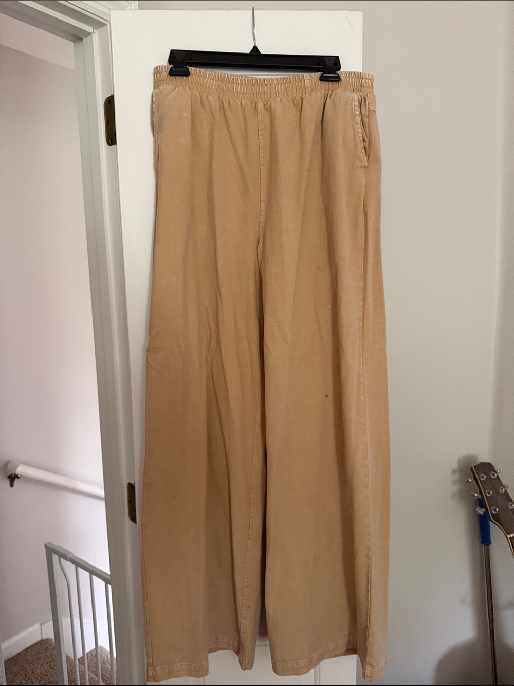 Double Zero brand Wide-Leg Chinos in Tan